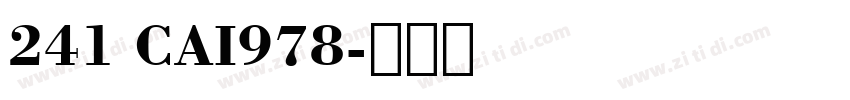 241 CAI978字体转换